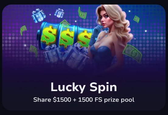 7Bit Casino Lucky Spin promotion — shared 1500 USD plus 1500 free spins prize pool