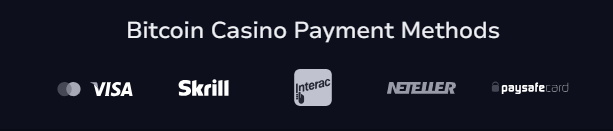 7Bit Casino accepted payment methods including Visa, Skrill, Neteller and paysafecard