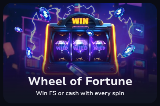 7Bit Casino Wheel of Fortune promotion — win free spins or cash with every spin